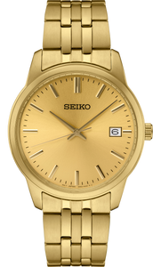 Seiko Men's Essential Gold Tone Stainless Steel Link Watch - SUR442